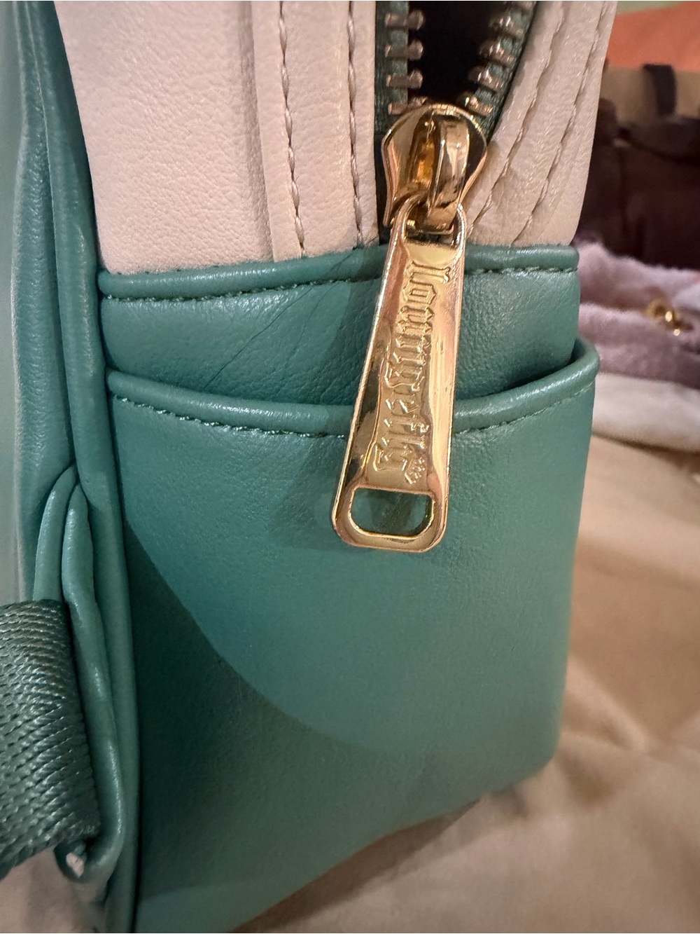 Disney Teal & Cream Lady Graphic Mini Backpack - Picture 8 of 15